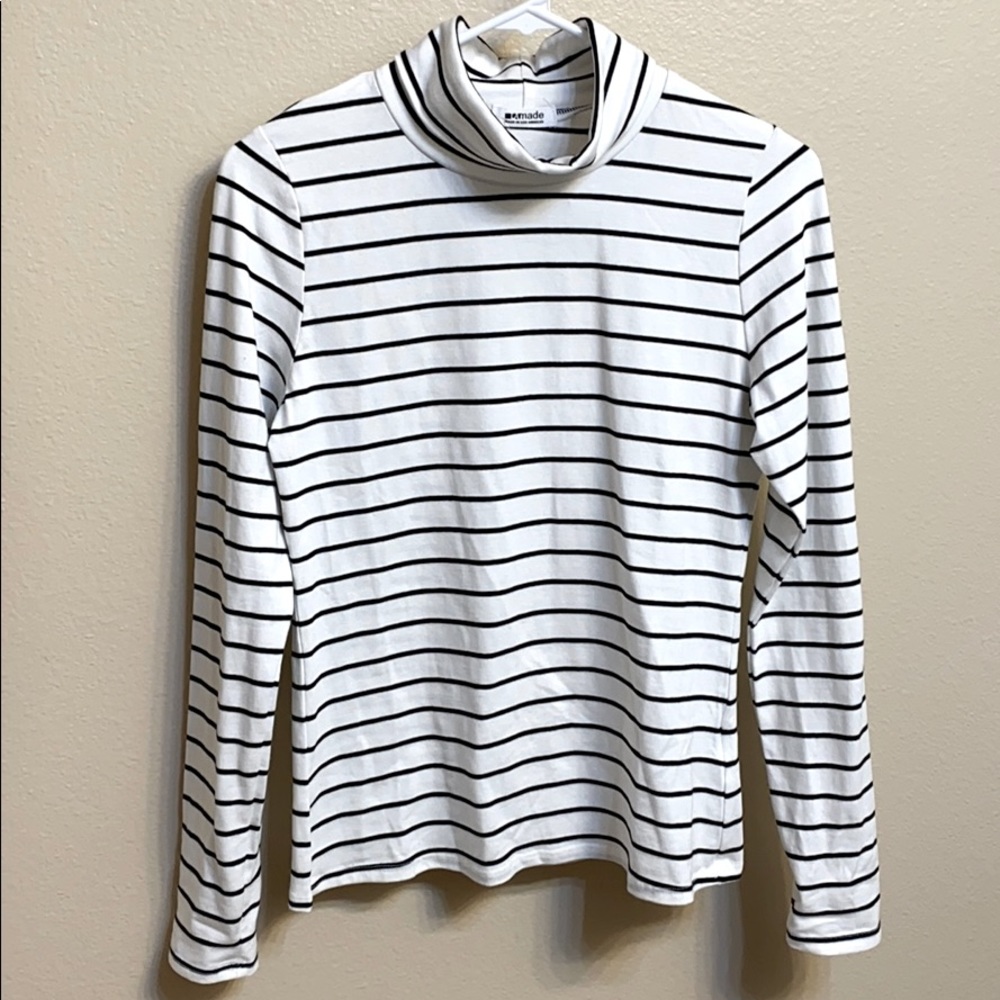 Striped turtleneck